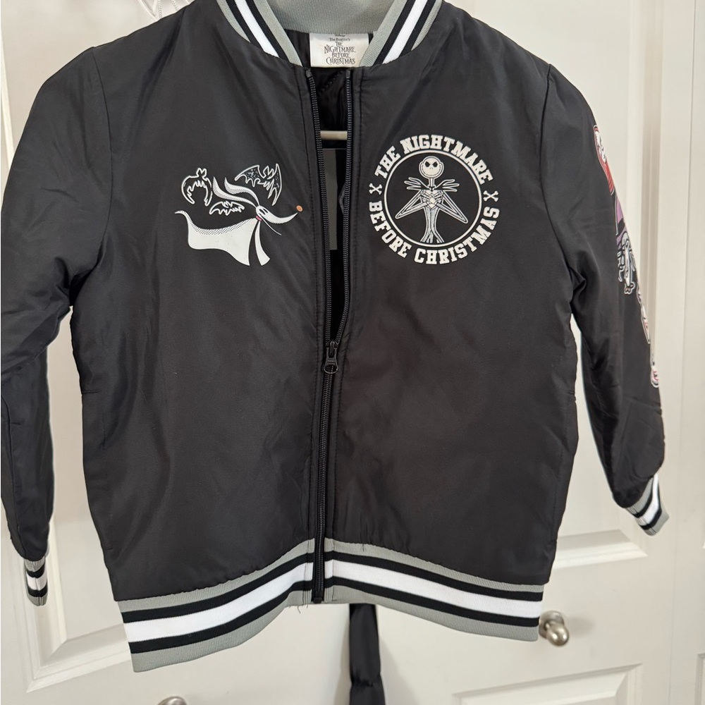Disney Black Nightmare Before Christmas Puffer Jacket 6/7